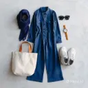Furrln City Denim Jumpsuit | Mid Blue Urban Hijabi